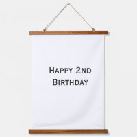 custom add your text happy birthday 2nd simple