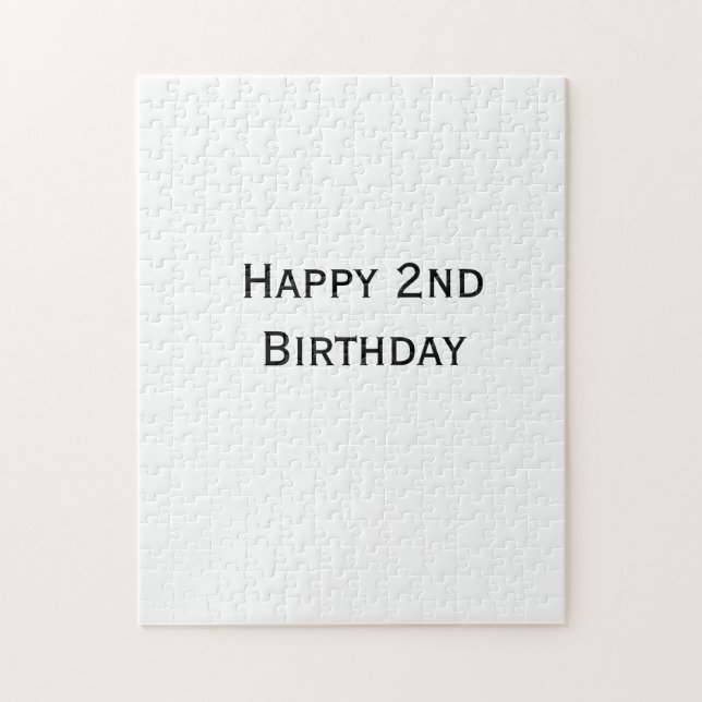 custom add your text happy birthday 2nd simple  jigsaw puzzle (Vertical)