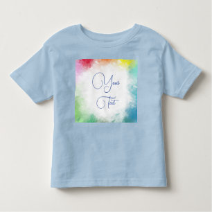 Custom Add Your Text Light Blue Colour Template Toddler T-Shirt