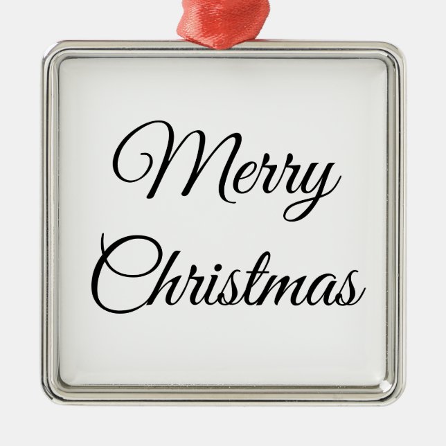custom add your text photo christmas personalised metal ornament (Front)
