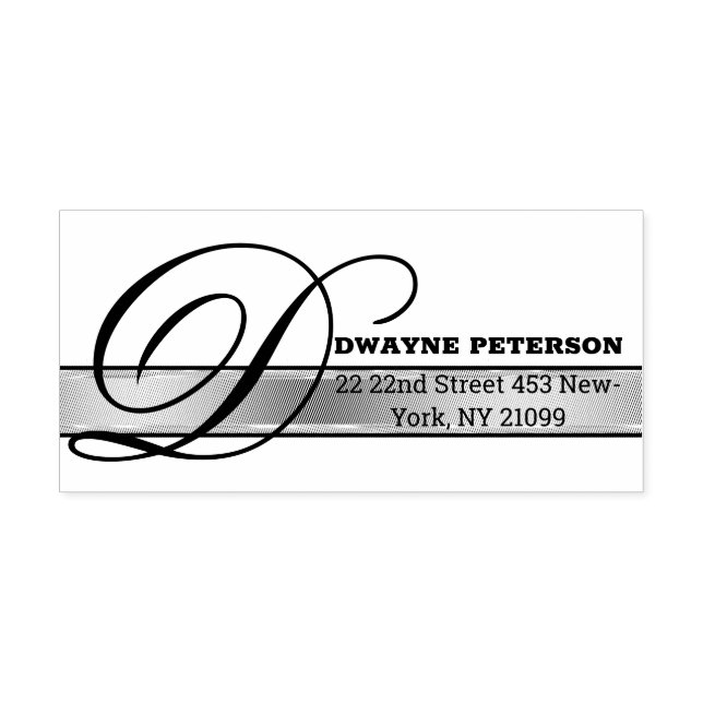Custom Address And Name Self-inking Stamp (Design)