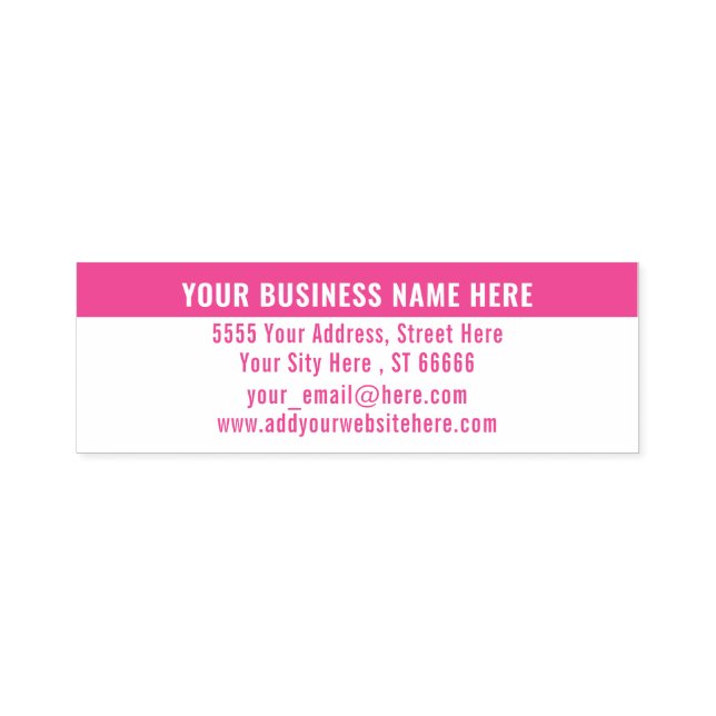 Custom Address Colour Self-inking Stamp Template (Design)