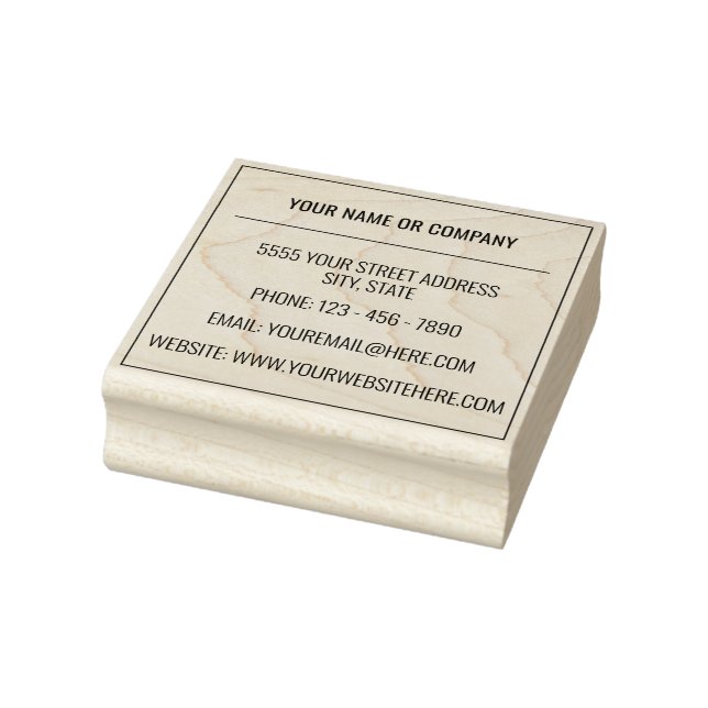 Custom Address Contact Information Rubber Stamp (Stamp)