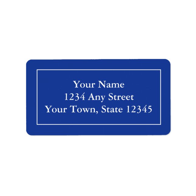 Custom Address Labels - Dark Navy Blue (Front)