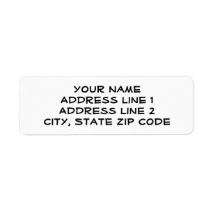 Custom Address Labels in Bold Capital Letters