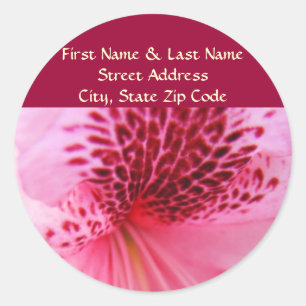 Custom Address Labels Pink Rhododendrons Flowers