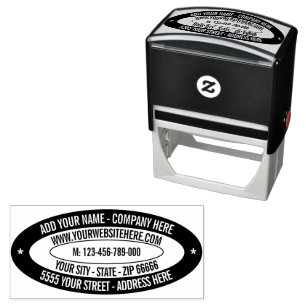 Custom Address Name Website Phone Info Stamp