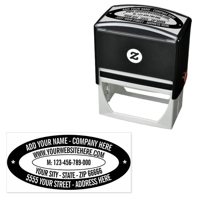 Custom Address Name Website Phone Info Stamp (In Situ)