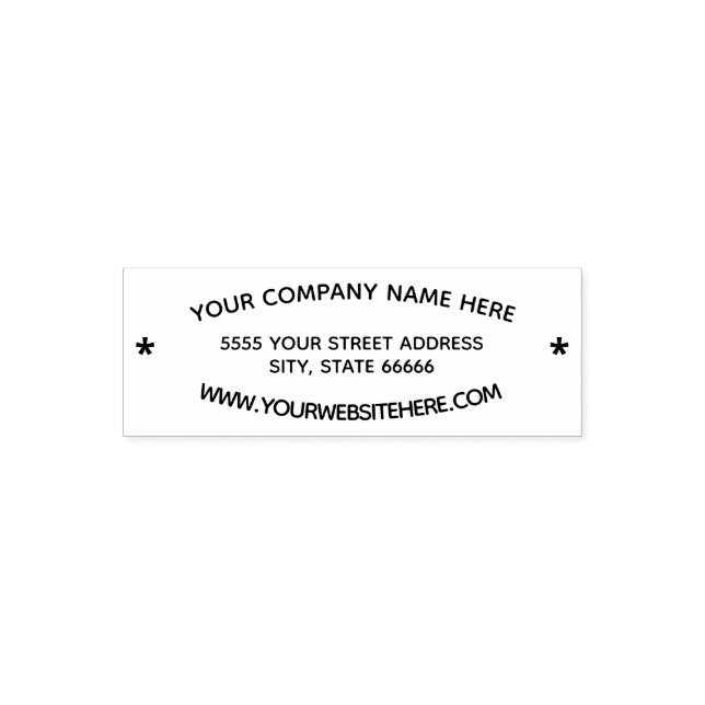 Custom  Address Oval Self-inking Stamp Template (Design)