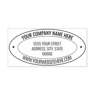 Custom Address Oval Self-inking Stamp Template