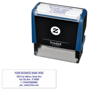 Custom Address Self-inking Stamp with Contact Info