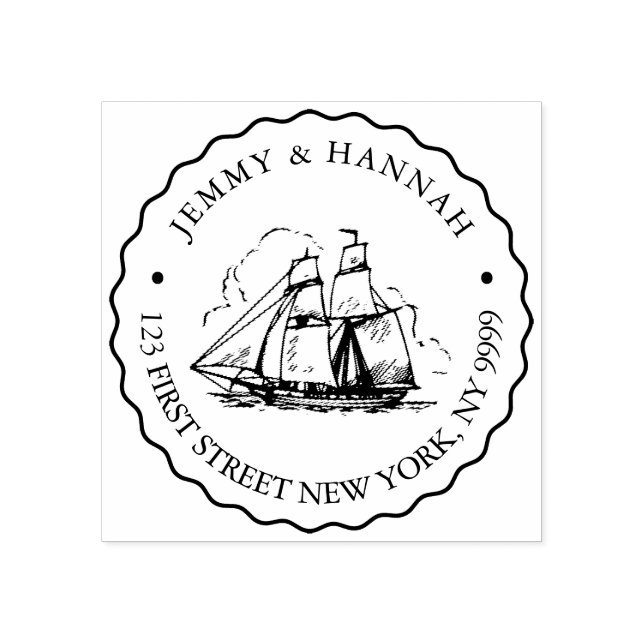 Custom Address Stamp, Wedding Stamp, Ship Rubber Rubber Stamp (Imprint)