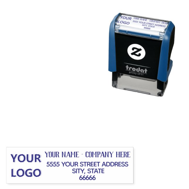 Custom Address Stamp with Your Name Logo or Photo (In Situ)