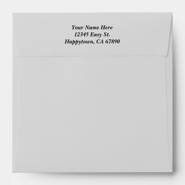 Custom Address White Polka Dots Big and Small Envelopes (Back (Top Flap))