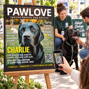 Custom Adopt a Pet Magazine Cover, Animal Shelter Poster