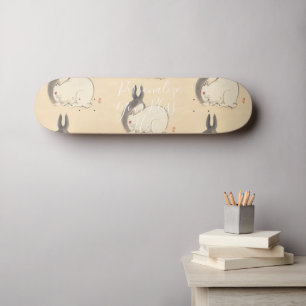 CUSTOM Adorable Japanese Rabbit Art Print by Kono Skateboard