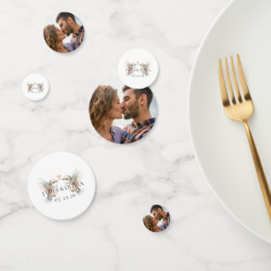 Custom Adorable Wedding Add Photo Table Confetti