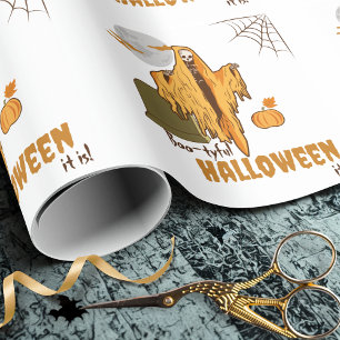 Custom Adult Humour Flirty Booty Skeleton Hallowee Wrapping Paper
