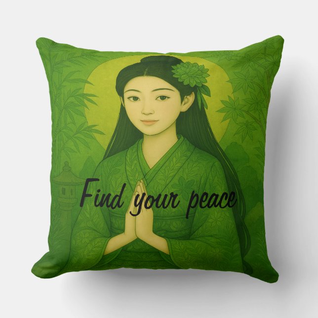 Custom Aesthetic Zen Meditation Mindful Minimalist Cushion (Front)