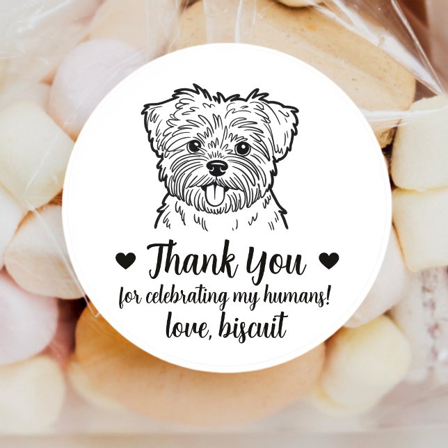 Custom Affenpinscher Dog Wedding Favour Stickers (Creator Uploaded)