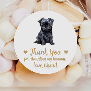 Custom Affenpinscher Dog Wedding Favour Stickers