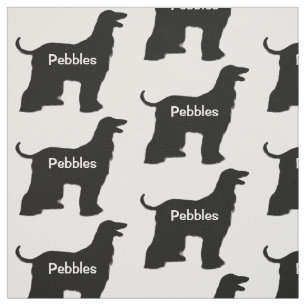 Custom Afghan Hound Dog Silhouette Fabric