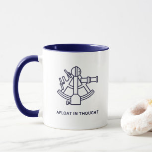 Custom Afloat in Thought Nautical Ceramic Mug