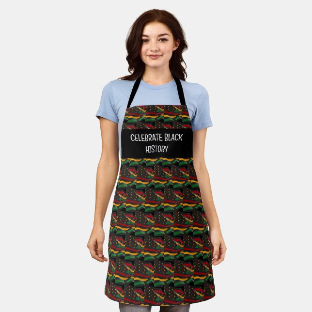 Custom African American Stars and Stripes Apron (Worn)