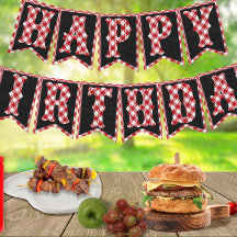 Custom Age Backyard BBQ Birthday Party Decoration