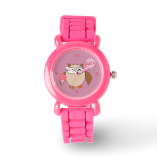 Custom Age Birthday Owl Kids Watch