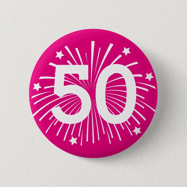 Custom age Birthday party badge pin buttons (Front)