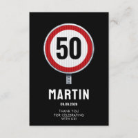 CUSTOM AGE birthday party with road sign