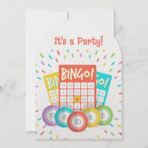 Custom Age fun Bingo Theme Birthday  Invitation