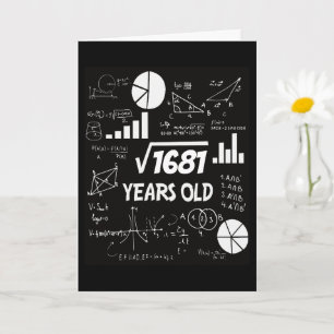 Custom Age Funny Equation Math Genius Birthday Card