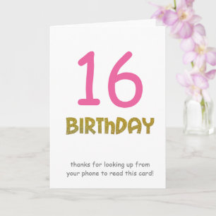 custom age happy birthday teenager funny phone card