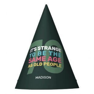 Custom Age & Name Funny Senior Birthday Party Hat