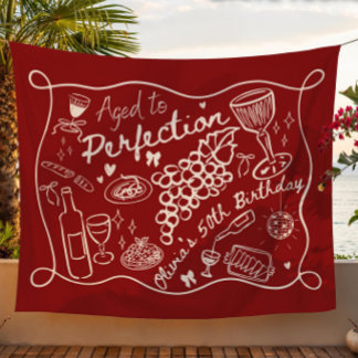 Custom Aged to Perfection Backdrop for Wine Tapestry