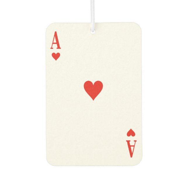 Custom Air Freshener - Ace of Hearts (Front)
