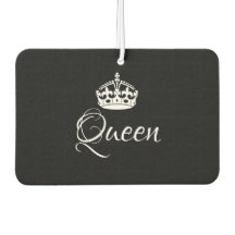 Custom Air Freshener - Queen Crown Black