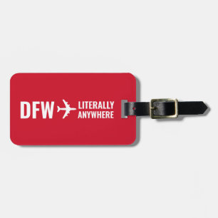 Custom Airport Code Funny Red Luggage Tag