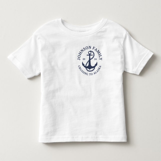 Custom Alaska Family Cruise Wildlife Spotting T-Sh Toddler T-Shirt (Front)