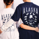 Custom Alaska Family Cruise Wildlife Spotting T-Shirt<br><div class="desc">Set off on your family's Alaskan adventure with our "Custom Family Alaska Cruise Wildlife Scavenger Hunt T-Shirt"! These personalised shirts will enhance your excursions and wildlife tours with added excitement. Each shirt can be customised with your family name and trip date, making it a unique keepsake of your unforgettable Alaskan...</div>