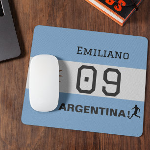 Custom Albiceleste Sun Flag Athlete Graphic Mouse Pad