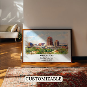 Custom Albuquerque Wall Art, New Mexico Poster