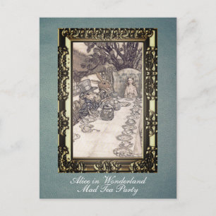 Custom Alice in Wonderland Mad Tea Party Rackham Postcard
