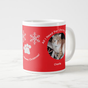 Custom All I Need Cat Photo Specialty Mug
