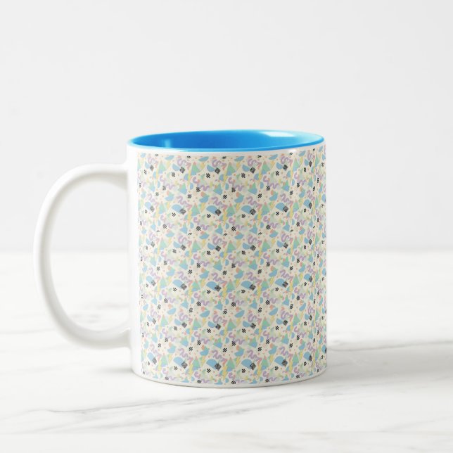 Custom All-Over Print Geometric Pattern Coffee Mug (Left)