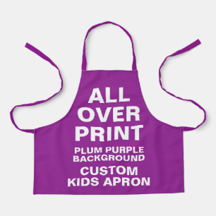 Custom All Over Print Kids Apron PLUM PURPLE