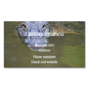 Custom Alligator Swamp Animal Wildlife Nature Magnetic Business Card