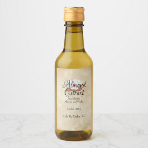 Custom Almond Extract Oil Label Personlized